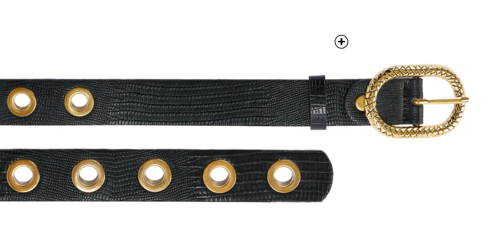 Accessoires tenue : ceinture à effet écaille oeillets dorés pas cher | Blancheporte