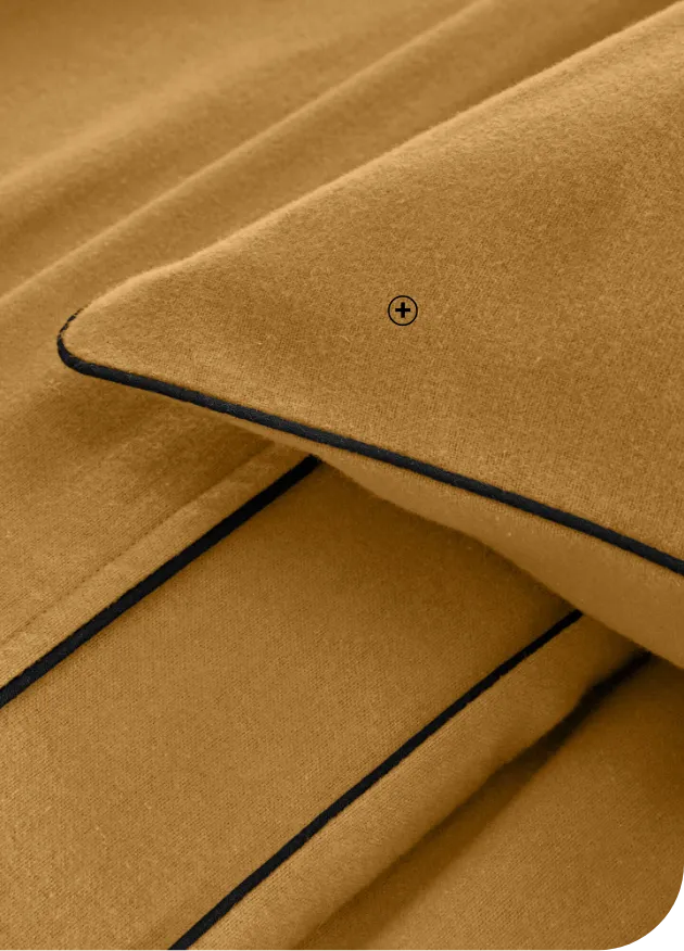 Housse de couette en flanelle taupe à passepoil – matière de housse de couette chaude et élégante | Blancheporte