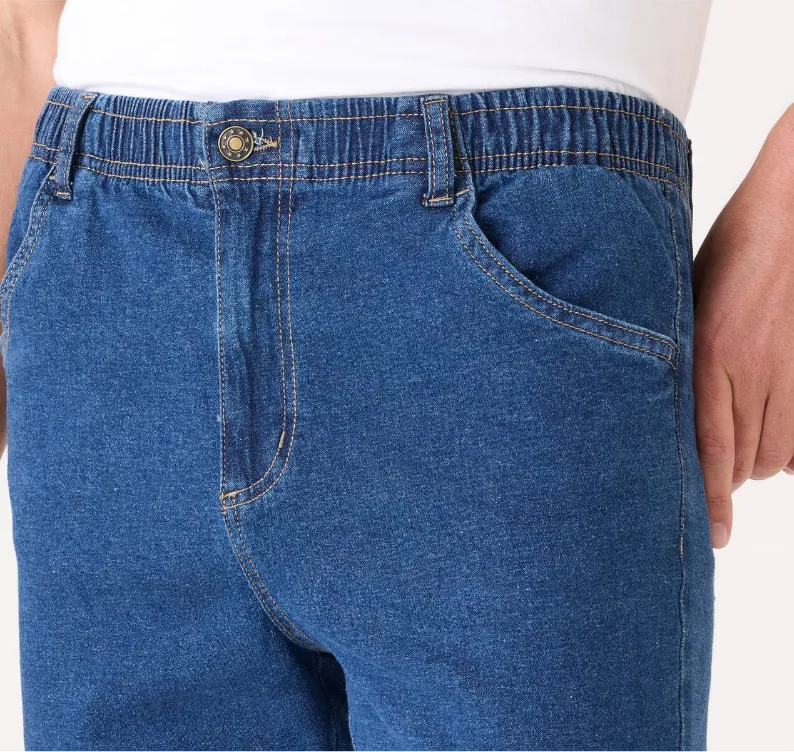 Jean droit taille élastiquée - L28 - Blog Blancheporte