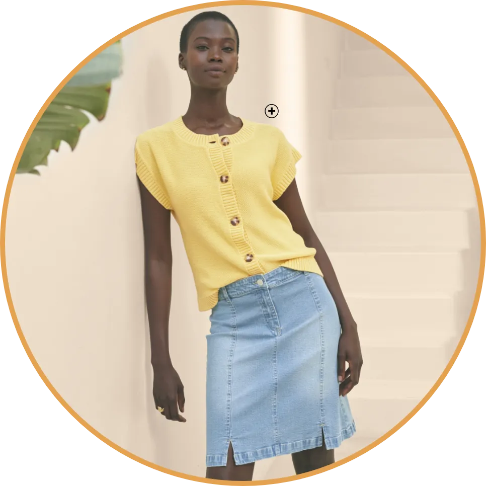 Gilet sans manches jaune - Blog Blancheporte