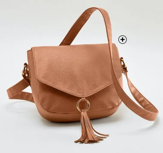 Sac bandoulière femme à pompon marron pas cher | Blancheporte