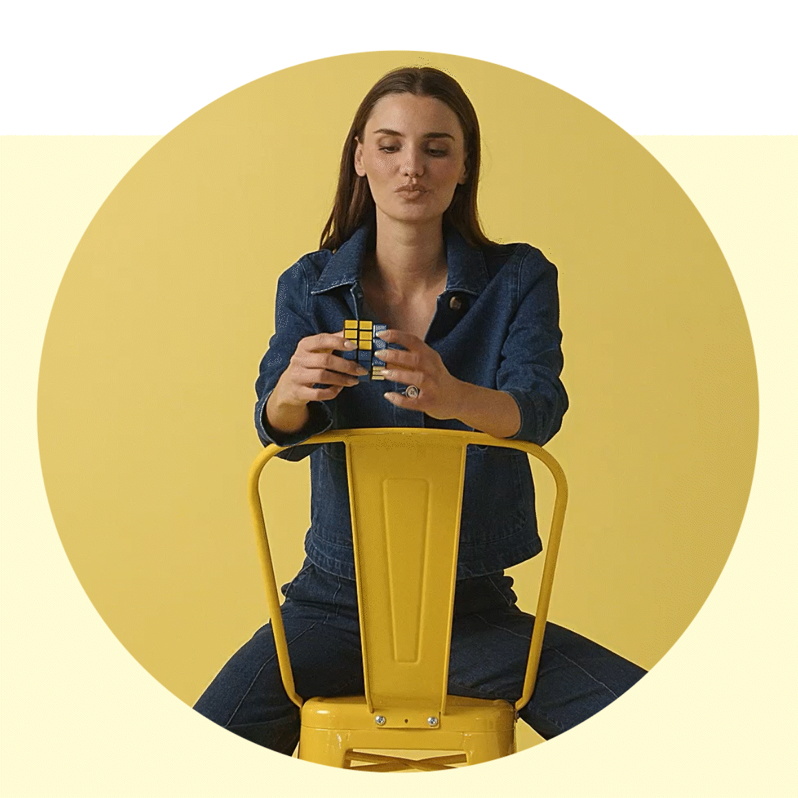 Veste en jean boutonnée, style worker