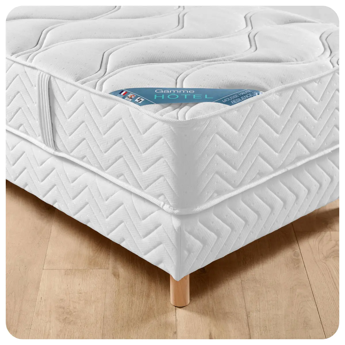 Matelas mousse confortable, soutien ferme, hauteur 18 cm, revêtement blanc - Blog Blancheporte