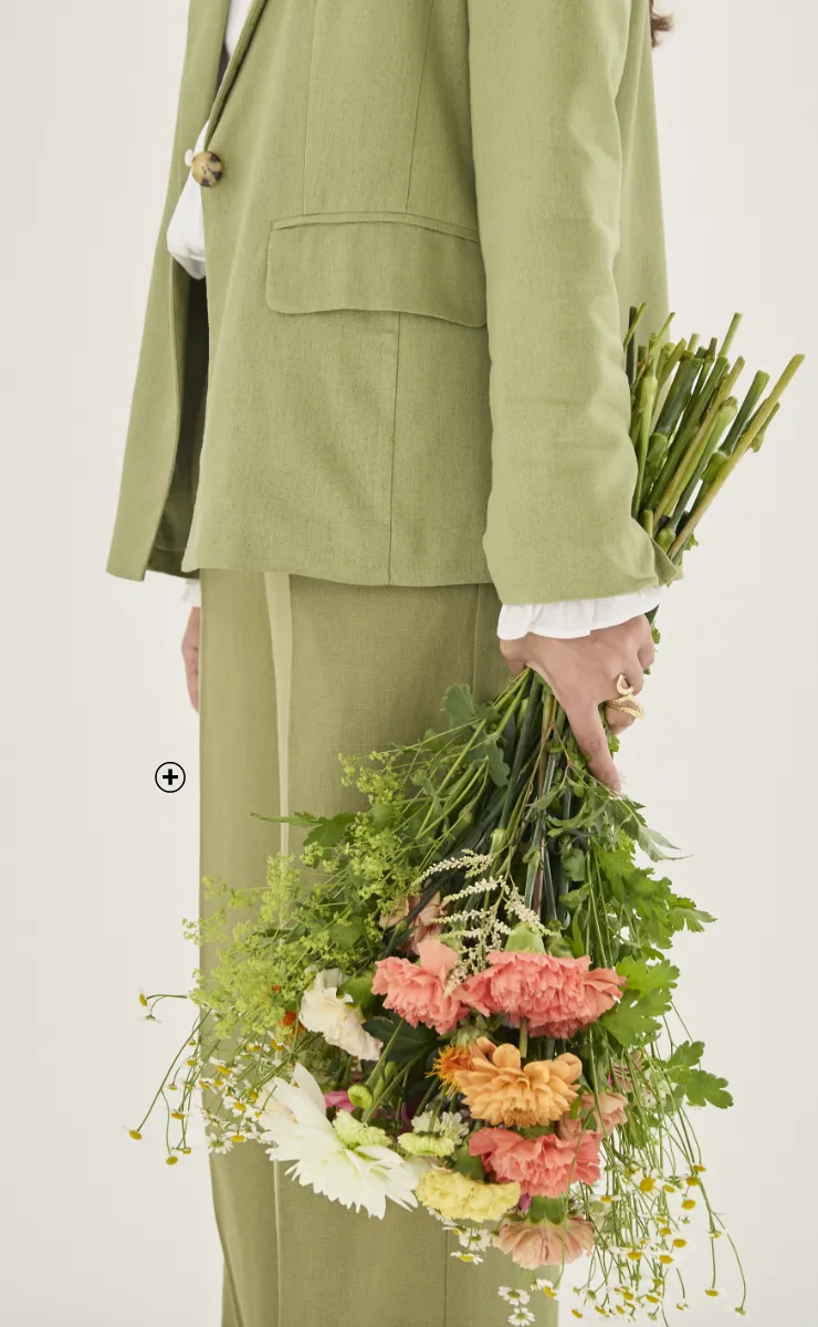 Pantalon vert en viscose-lin - Blog Blancheporte