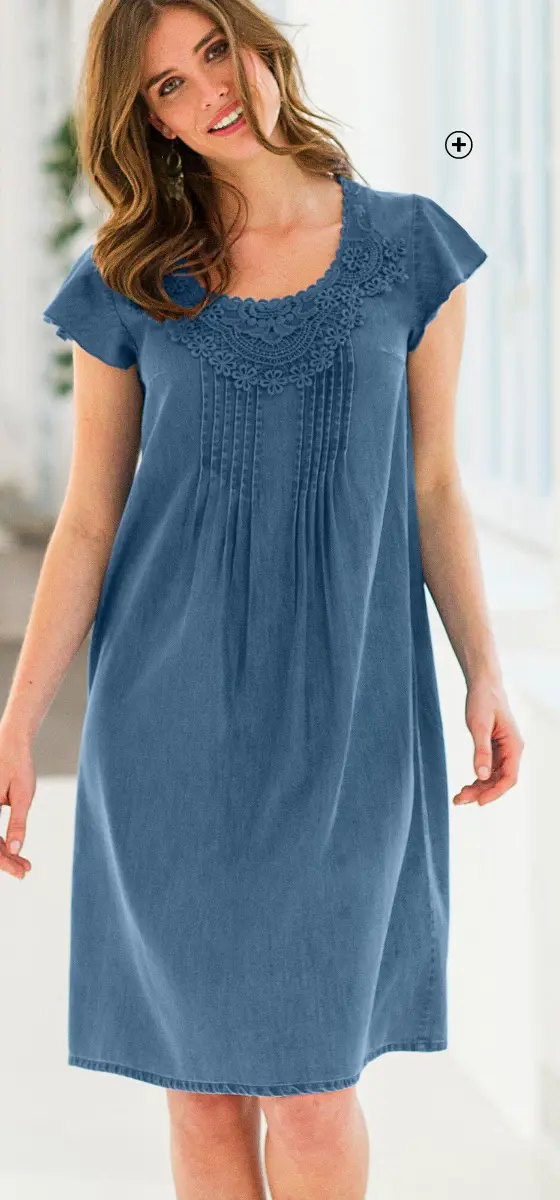 Robe en jean d'été femme bleu pas cher | Blancheporte