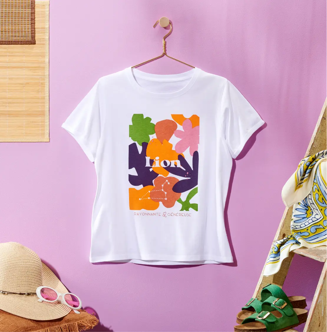 T-shirt astro signe lion | Blancheporte