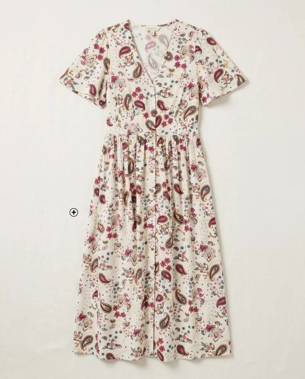 Robe longue femme imprimée, coupe boutonnée cintrée, en viscose, spécial petites, écru - Blog Blancheporte