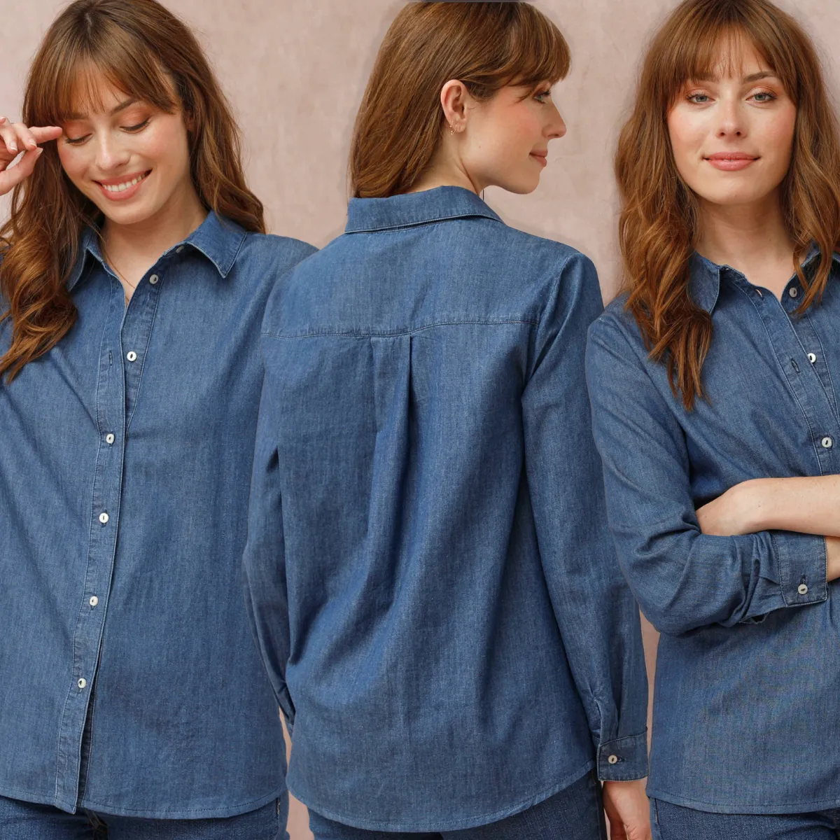Chemisier en jean léger boutonné – look casual oversize | Blog Blancheporte
