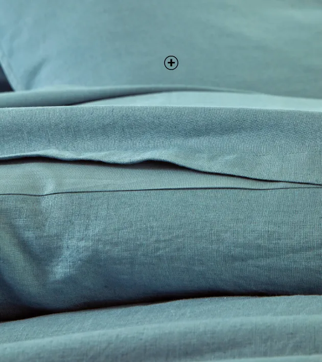 Zoom sur la matière de housse de couette lin lavé et coton lavé – mix de douceur et fraîcheur naturelle | Blancheporte