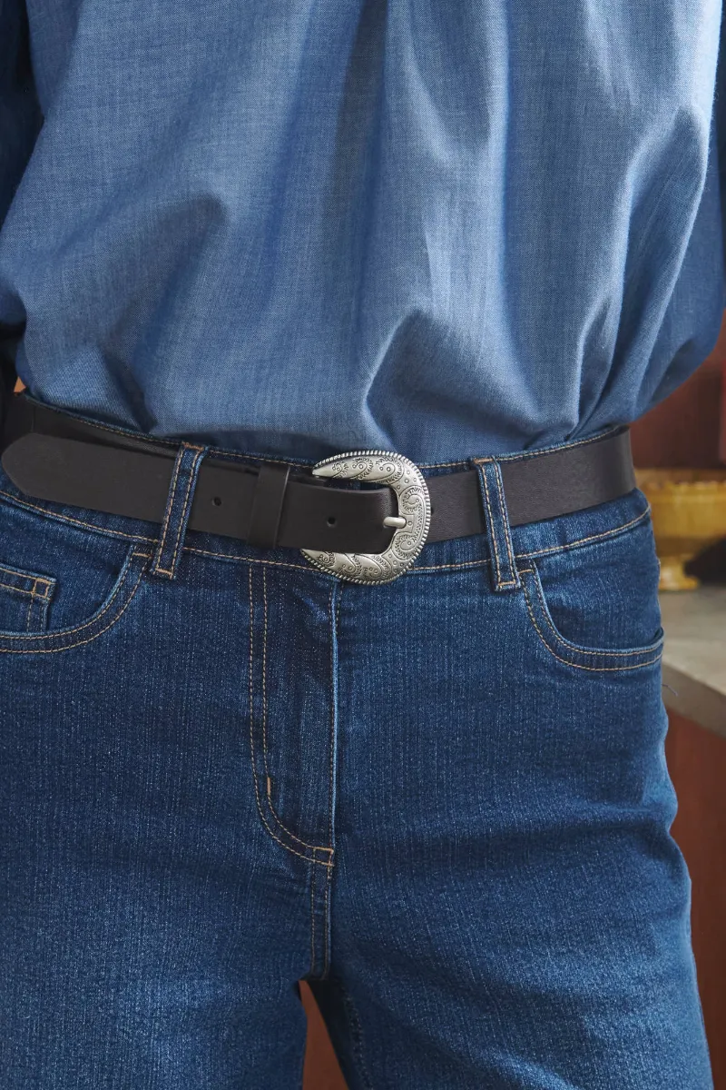 Ceinture boucle western chocolat - Blog Blancheporte