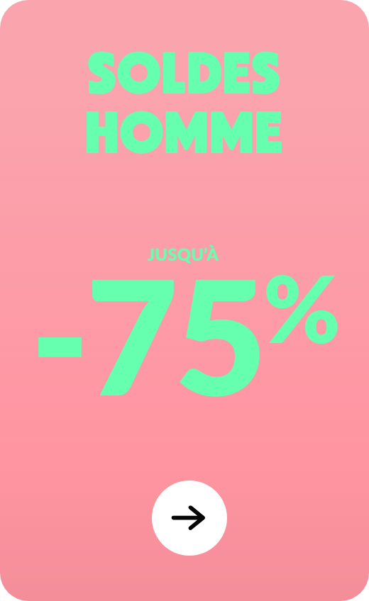 Soldes homme jusqu'à -75%