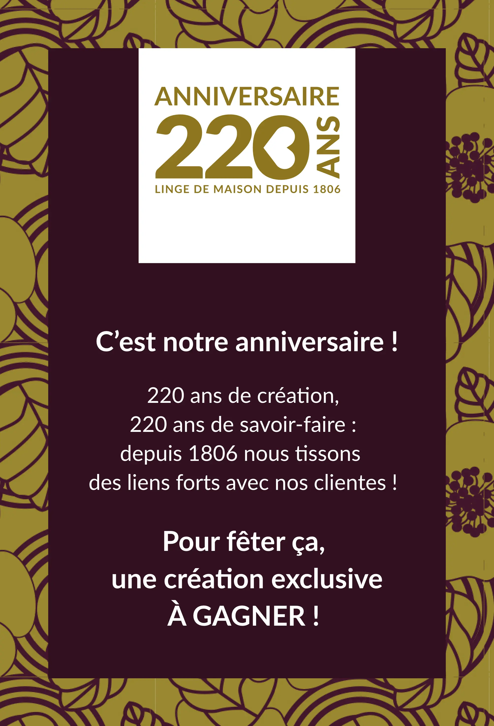 C'est notre anniversaire, jeu concours sur Blancheporte.fr
