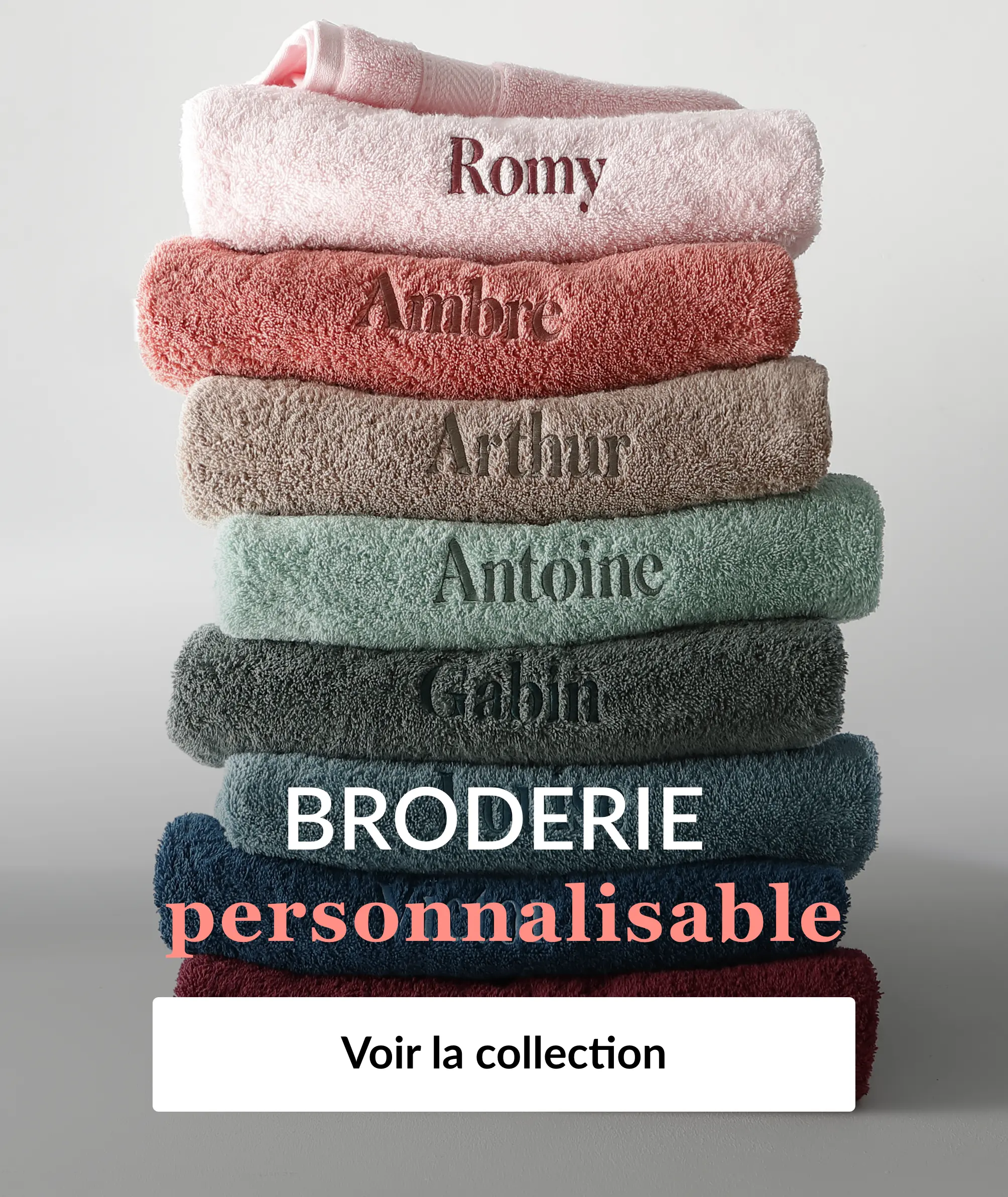 Découvrez la broderie personnalisable sur Blancheporte.fr