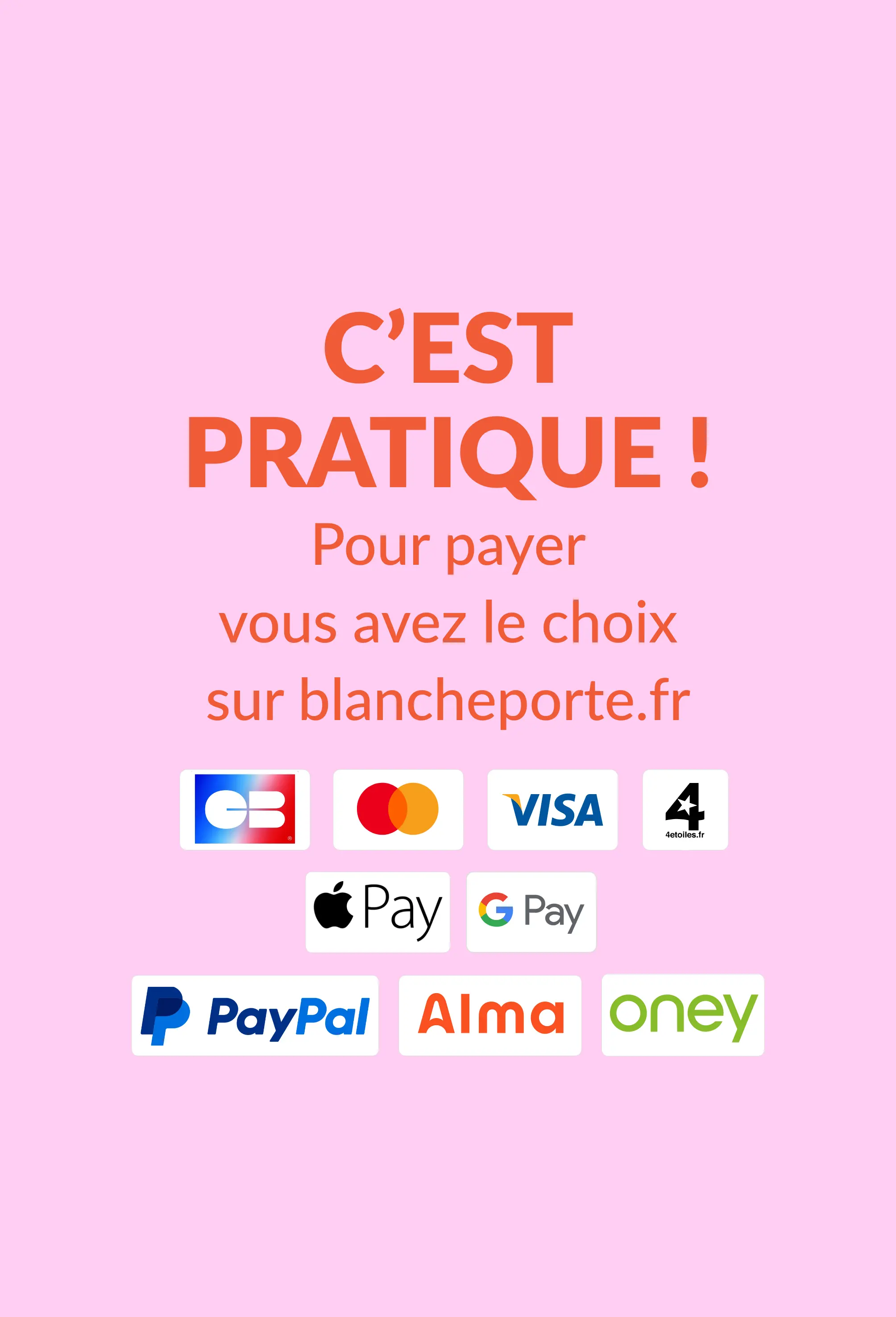 Profitez d'une multitude de moyens de paiement sécurisés pour vos achats chez Blancheporte