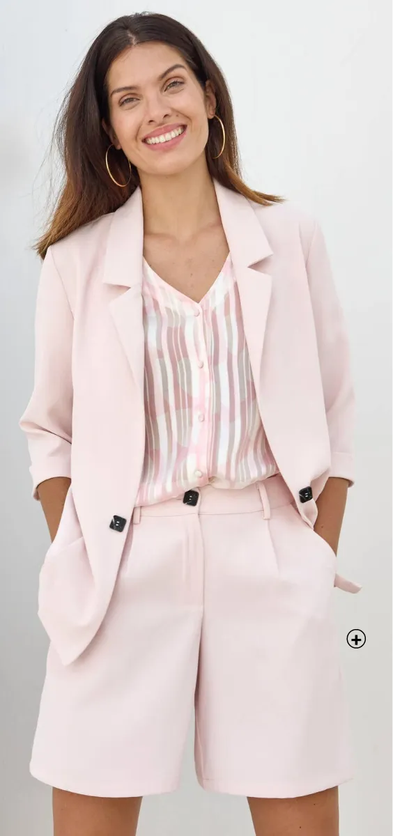 Short large fluide rose poudré - Blog Blancheporte