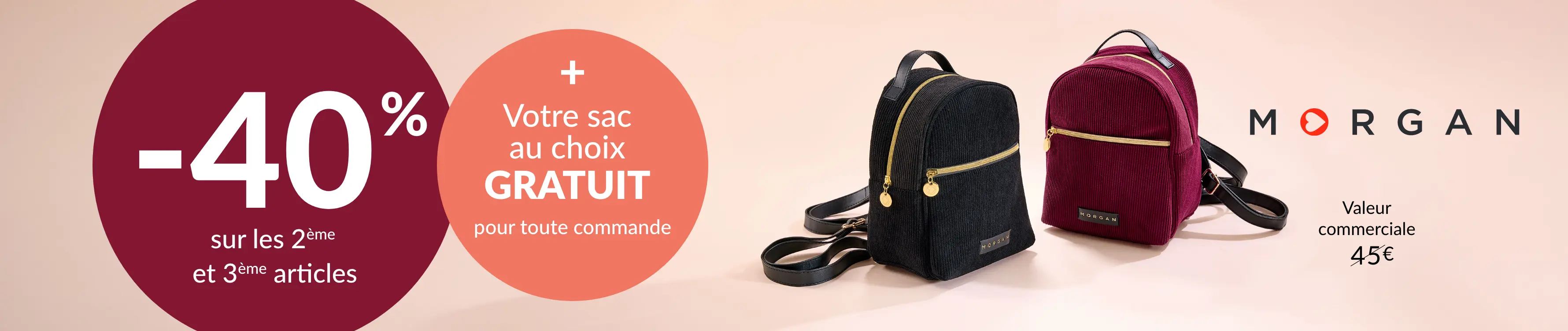 Profitez de -40% sur votre commande dès 3 articles achetés de la nouvelle collection avec le code 299001