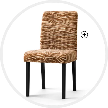 Housse microfibre bi-extensible imprimé vagues, donnez une seconde vie à vos chaises : elle renouvèle votre déco en un clin d'oeil !