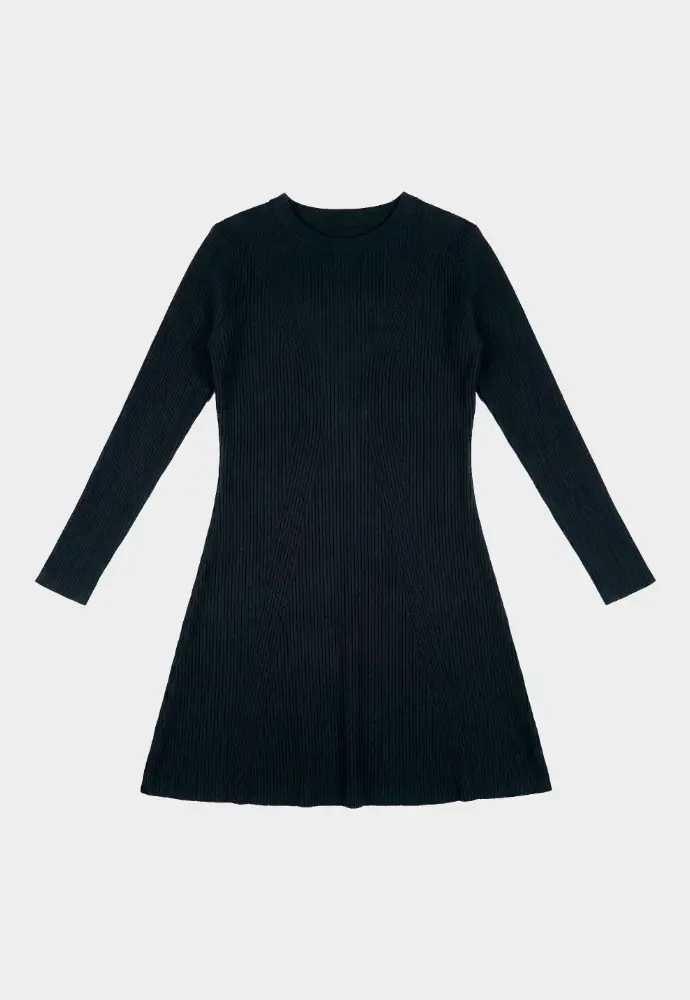 Robe pull cintrée évasée maille côtelée Blancheporte