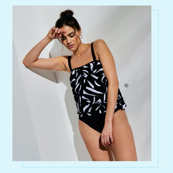 Haut de maillot de bain femme forme caraco