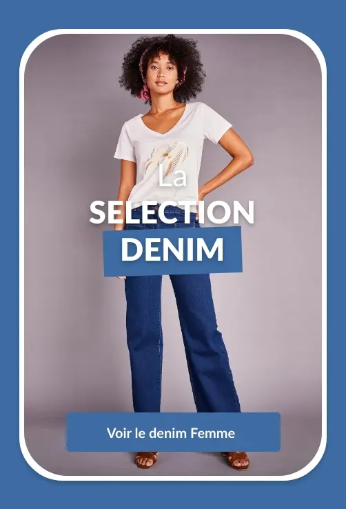 Craquez pour notre sélection de vêtements et d'accessoires en denim pour femme