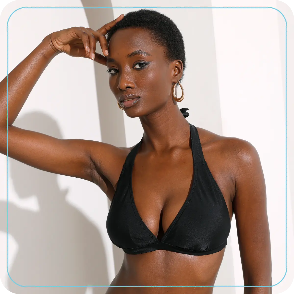 Soutien-gorge de bain triangle uni Solaro sans armatures, confort et légèreté pour une petite poitrine | Blancheporte