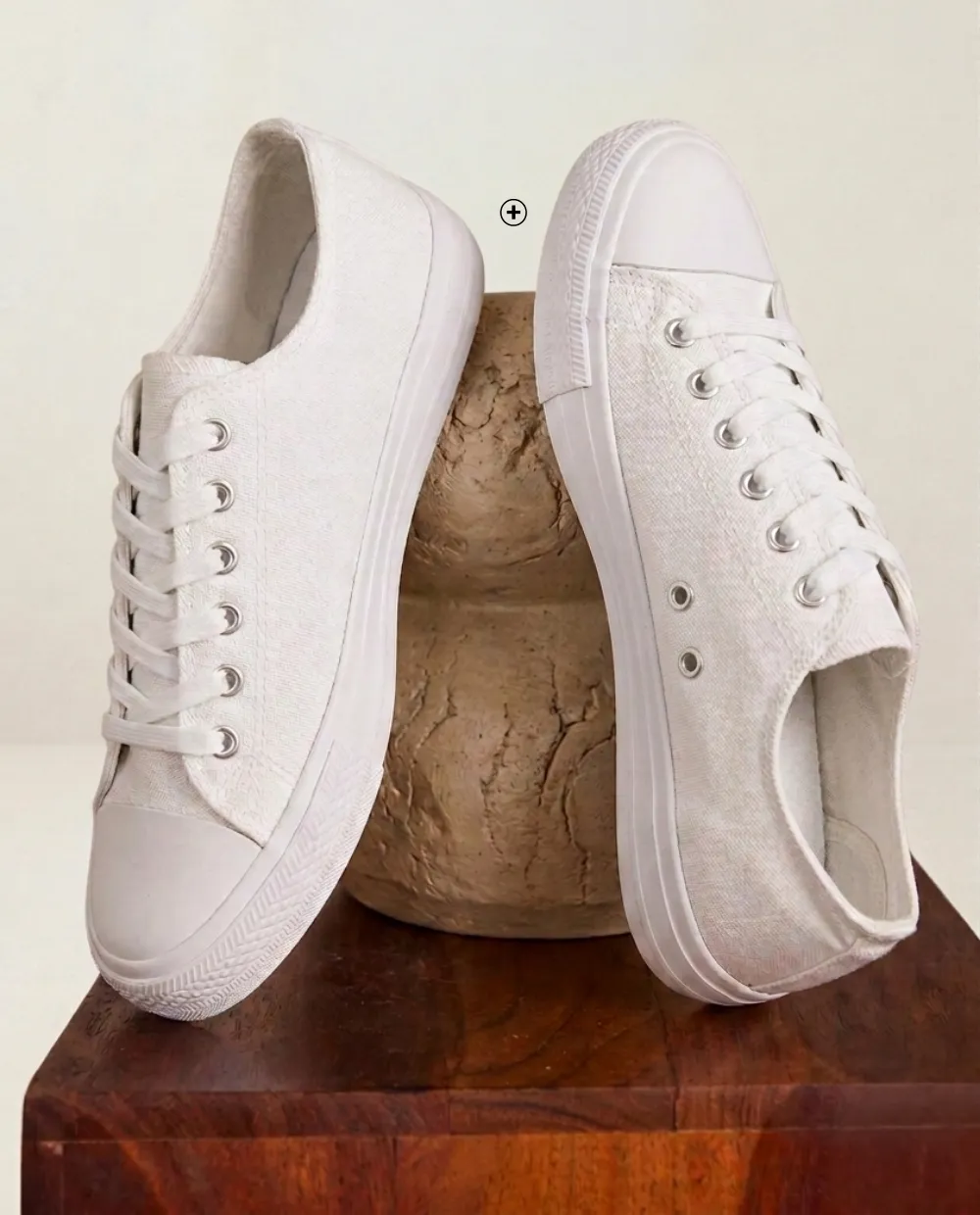 Tennis femme en toile blanche à lacets, semelle souple, sneakers basses confortables tendance - Blog Blancheporte