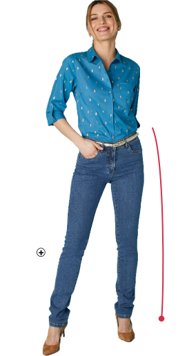 Jean droit stretch petite taille Jean droit femme stretch petite taille pas cher | Blancheporte