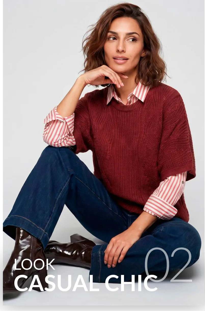 Pull poncho, manches coudes, maille anglaise et torsades - Blog Blancheporte