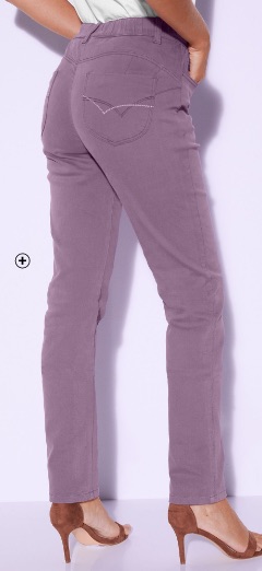 Jean couleur push-up coupe fuselée spécial grande stature Jean femme violine effet push-up coupe fuselée spécial grande stature pas cher | Blancheporte