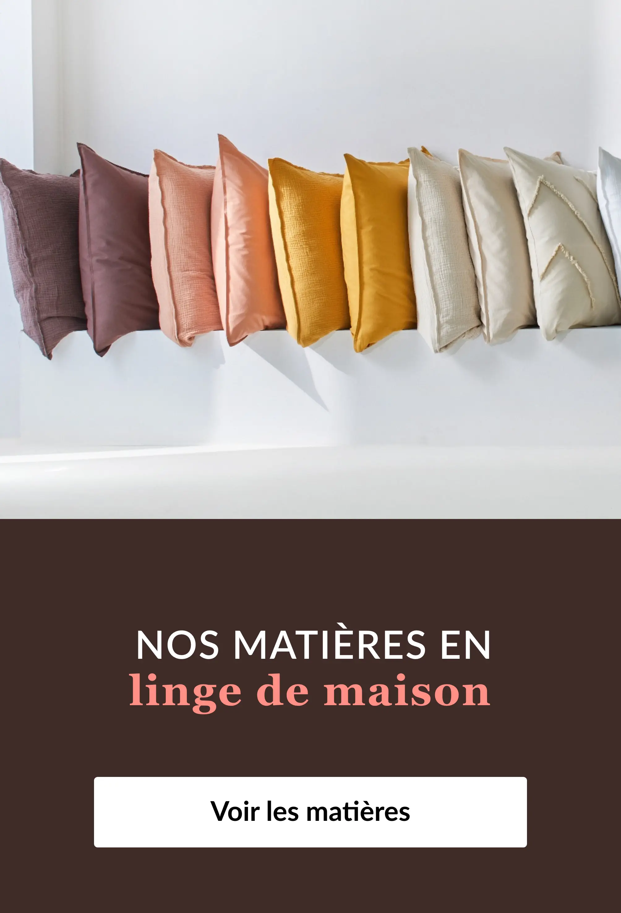 Découvrez nos matières en linge de maison sur Blancheporte.fr