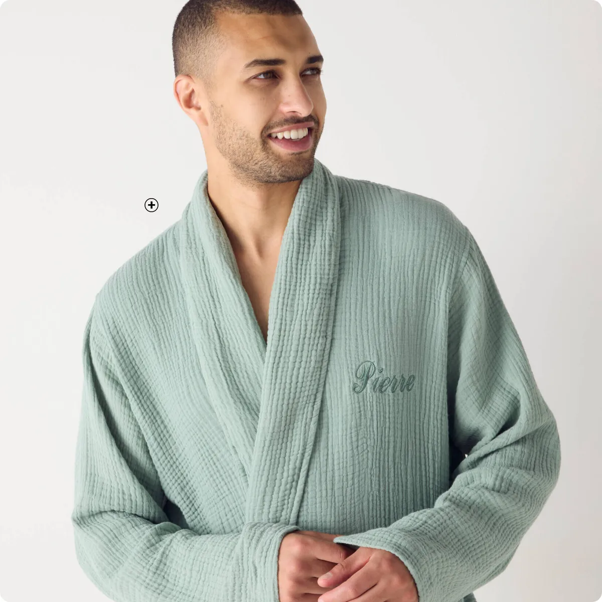 Peignoir vert à col châle en triple gaze de coton Colombine – Blog Blancheporte