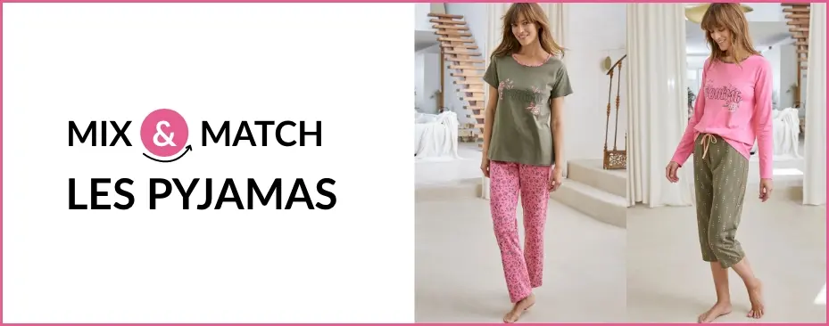 Choisissez votre pyjama sur mesure avec le mix&match pyjama pour femme