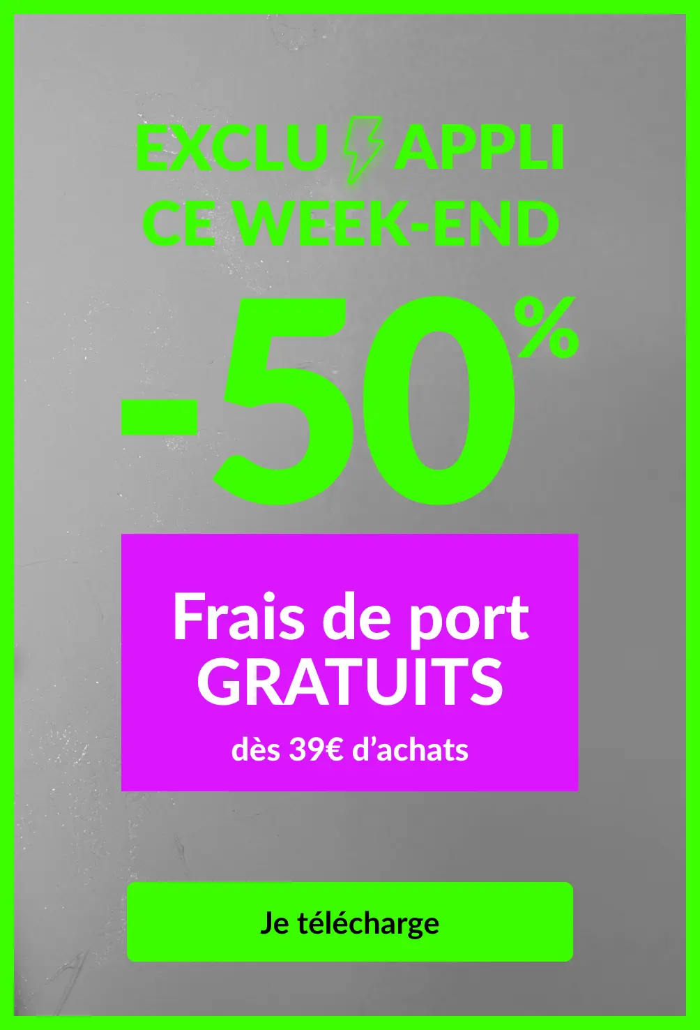 Profitez de la livraison gratuite sur l'application mobile Blancheporte dès 39€ d'achats