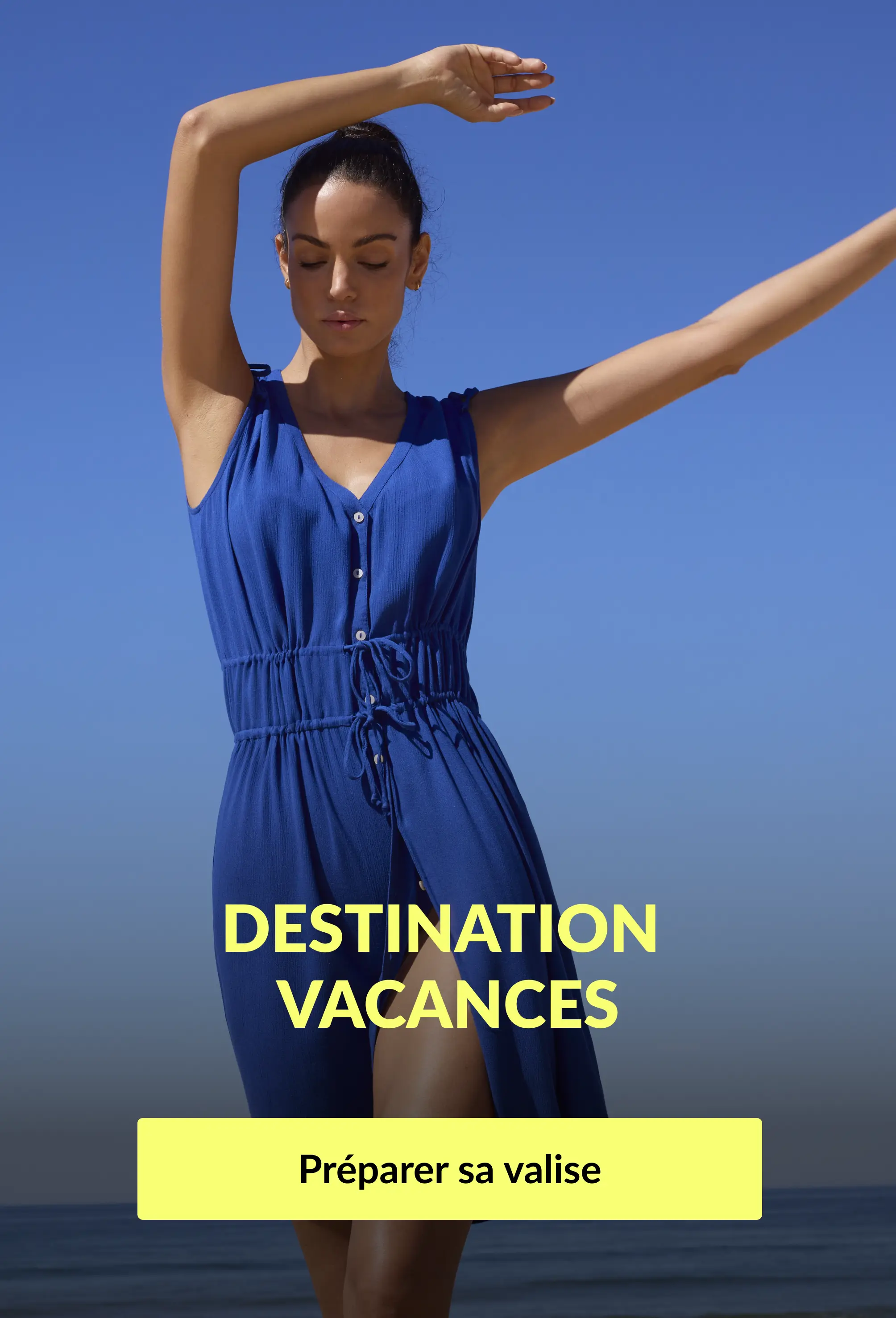 Découvrez une sélection 100% été chez Blancheporte : robes légères, sandales, maillots de bain et accessoires