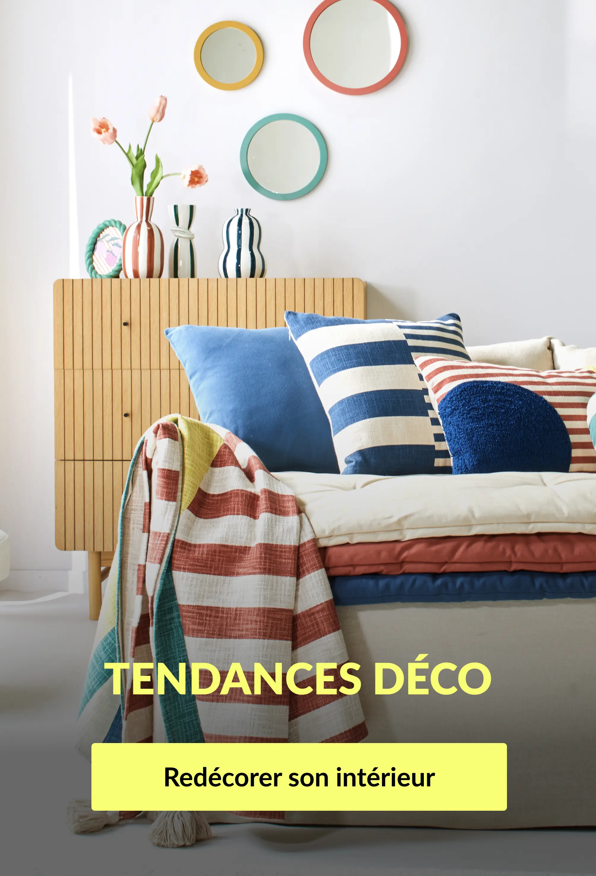 Découvrez notre sélection maison avec des motifs géométriques sur le site Blancheporte