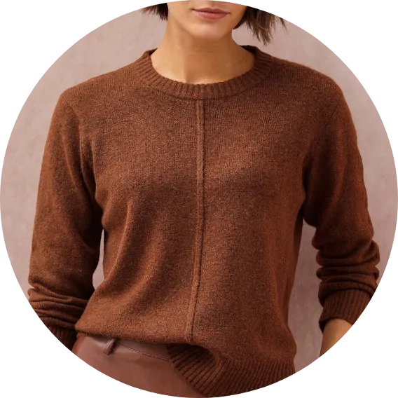 Pull col rond volume boite maille moelleuse en laine melangée - Blog Blancheporte