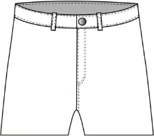 Ceinture arrondie 
            sous le ventre