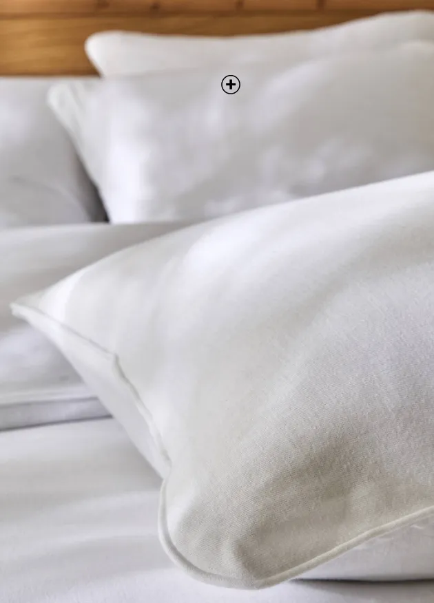 Housse de couette en jersey coton passepoilé gris – matière de housse de couette extensible et confortable | Blancheporte