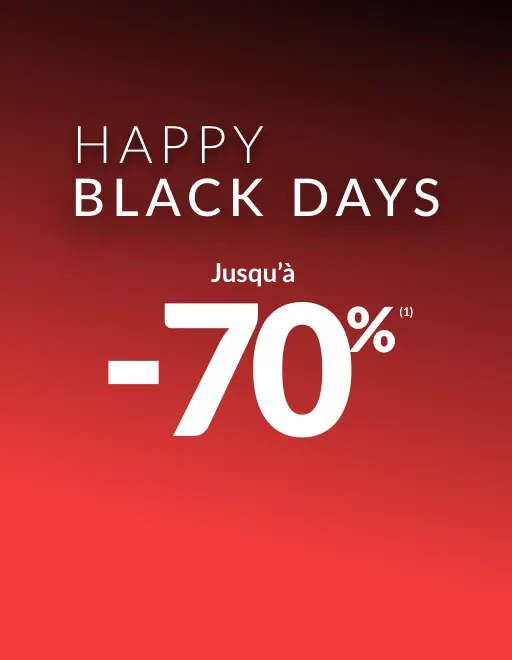 Happy Black Days : jusqu'à -70% de réduction sur le site