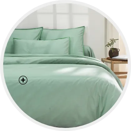 Parure de lit unie en coton lavé, idéale pour découvrir comment choisir sa parure de lit tendance et facile à vivre | Blog Blancheporte