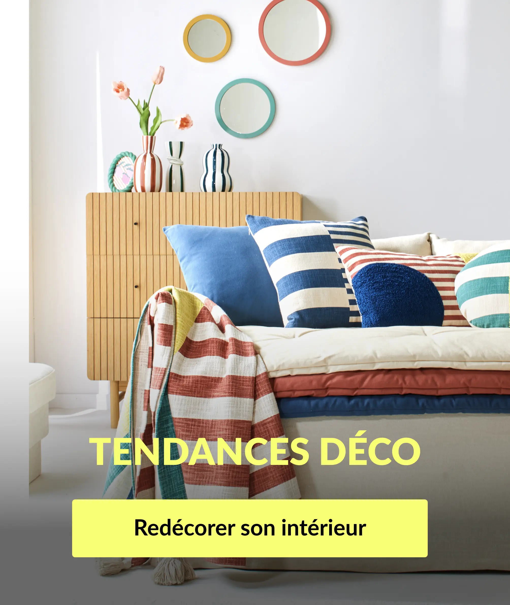 Découvrez notre sélection maison avec des motifs géométriques sur le site Blancheporte