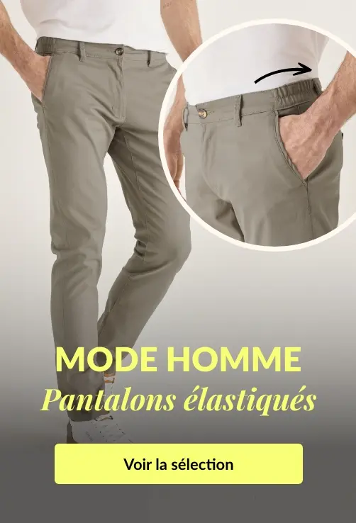 Profitez d'une sélection de produits mode homme spécial confort du ventre chez Blancheporte
