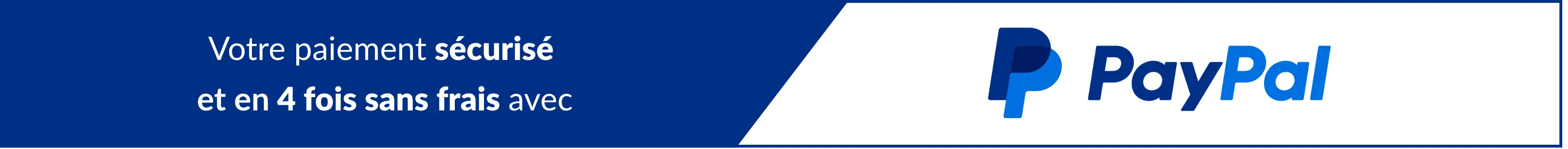 Profitez d'un paiement sécurisé et 4x sans frais avec Paypal