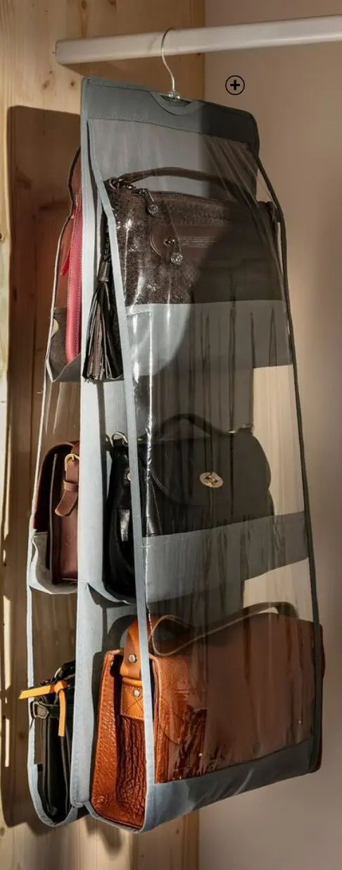 Cintre porte-sacs gris pour rangements de sacs pas cher | Blancheporte
