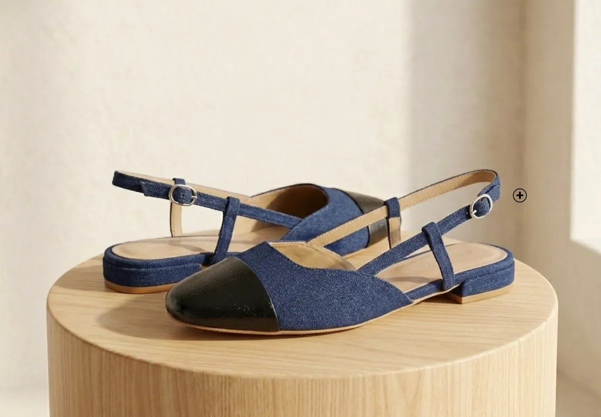 Ballerines slingback bicolore - Blog Blancheporte