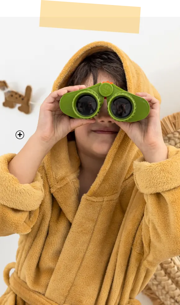 Peignoir de bain ours pour enfant marron pas cher | Blancheporte 