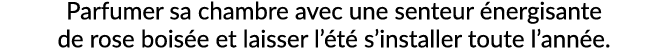 Parfumer sa chambre avec une senteur nergisante de rose bois e et laisser l’ t  s’installer toute l’ann e.