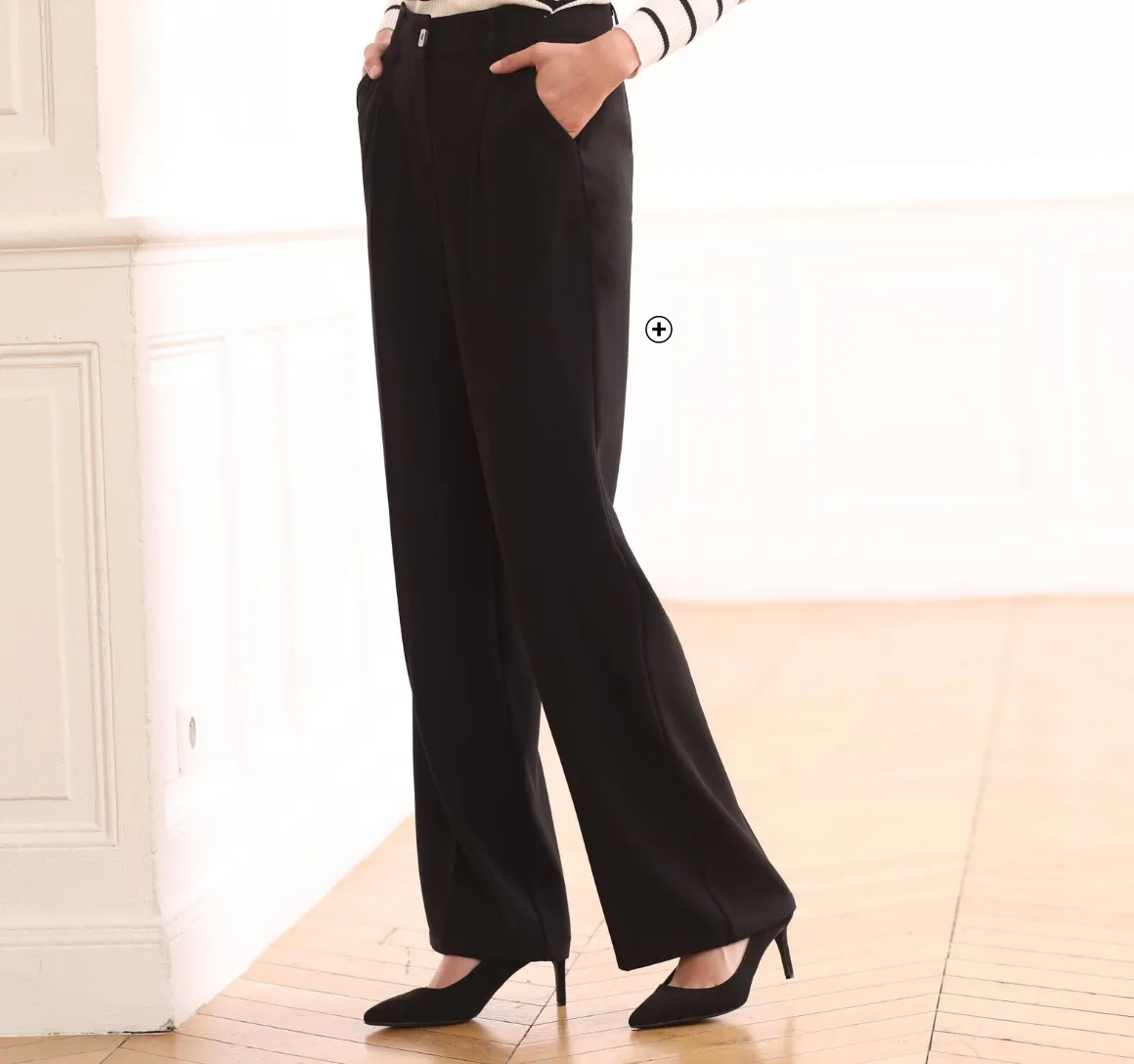 Pantalon noir large et fluide – Blog Blancheporte