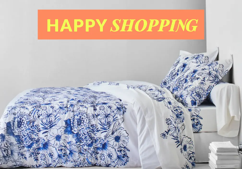 Happy Shopping : vos imprimés linge de lit jusqu'à -70% sur le site Blancheporte