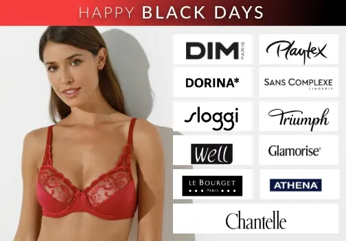 Happy Black Days : vos marques lingerie préférées jusqu'à -40% sur le site